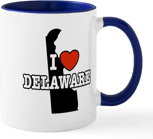 Vista 18 de CafePress Delaware (DE) Euro Mug Taza de café de cerámica de 11 oz (11.0 fl oz)