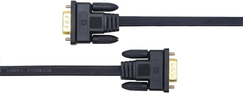 Vista 2 de DTech 32.8 ft ultra delgado monitor de computadora VGA cable largo 32 pies macho a macho 15 pines conector estándar SVGA cable negro