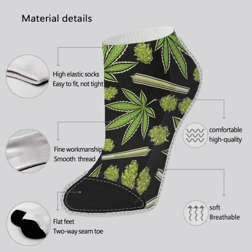 Vista 6 de UTOYA Funny Socks weed Sock cartoon Mens Dress Socks Invisible Sock for Women