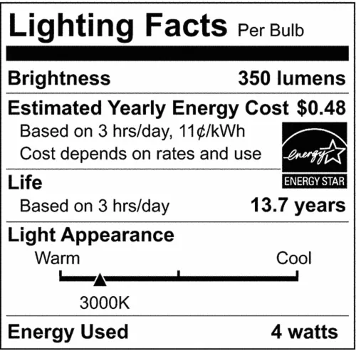 Vista 4 de FLMN LED CA10 E12 4W 2PK