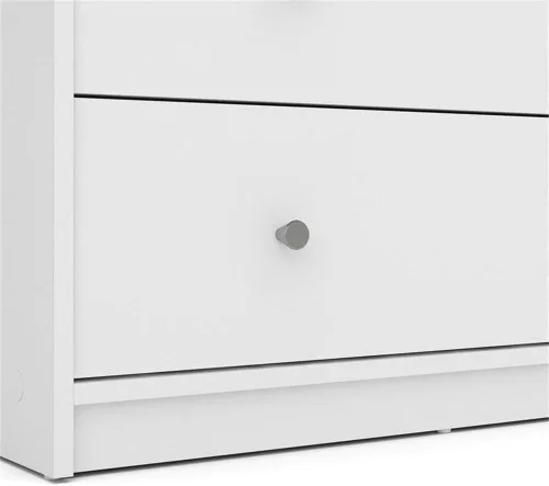 Vista 8 de Atlin Designs Cómoda de madera contemporánea con 3 cajones, acabado blanco, 26.75 pulgadas de alto x 28.5 pulgadas de ancho x 11.75 pulgadas