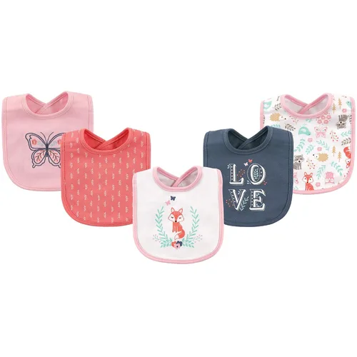 Vista 13 de Hudson Baby Baberos unisex de algodón para bebé, nube rosa, talla única (paquete de 2)