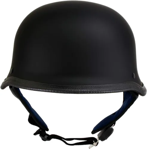 Vista 8 de Hot Leathers Plano negro El Hanz estilo alemán Vintage motocicleta medio casco HLT75