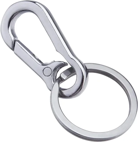 Vista 2 de Hapeper Llavero de metal, llavero organizador para llaves de coche, buscador de llaves, Tono plata