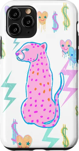 Vista 27 de iPhone 16 Preppy Art Cheetah, Pink Cheetah, Preppy Art Estética Funda