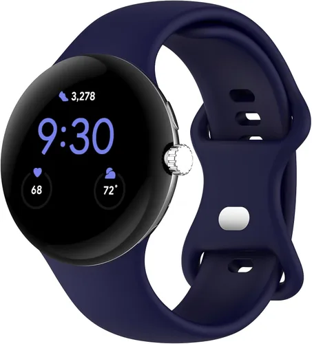 Vista 13 de Correa Compatible con Google Pixel Watch 1/2/3/4 (41mm), Pulsera de Reemplazo de Silicona Suave Deportiva para Google Pixel Watch 41mm Blanco