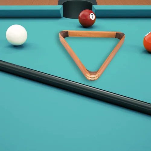 Vista 6 de GSE Games & Sports Expert Triángulo de Billar de Madera Maciza para 8 Bolas / Rombo para 9 Bolas, Porta Bolas de Billar para Bolas de Billar