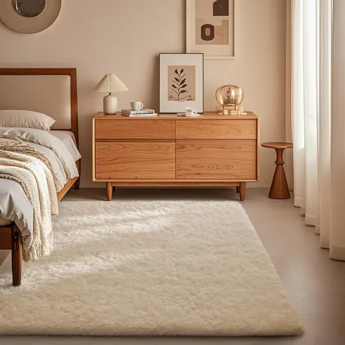 Vista 49 de Ophanie - Alfombras para sala de estar, antideslizante y suave, de felpa grandes y peludas para dormitorio, peludas para niños y niñas, decoración