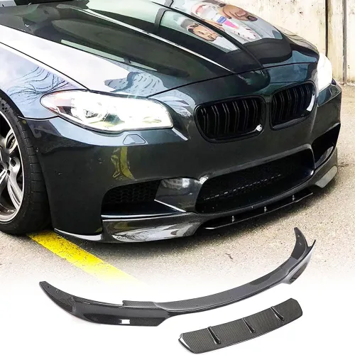 Vista 9 de Borde de parachoques delantero de fibra de carbono para BMW Serie 5 F10 M5 Sedan 2012-2016