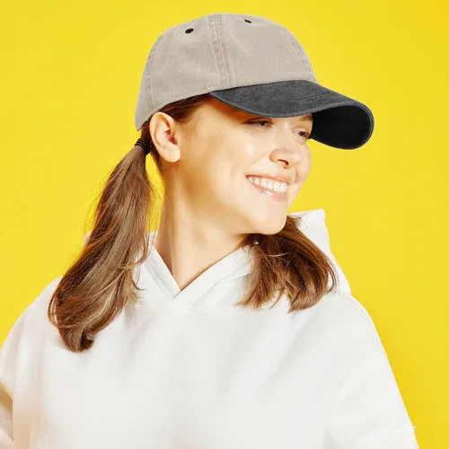 Vista 2 de The Hat Depot 100% Cotton Pigment Dyed Low Profile Dad Hat Six Panel Cap
