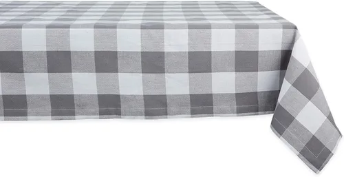 Vista 34 de DII Buffalo Check Collection, mantel clásico de granja, 52 x 52 pulgadas, color verde antiguo