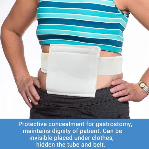 Vista 4 de EDWERD Cinturón de soporte de tubo G, cinturón de diálisis peritoneal para accesorios de tubo de alimentación Peg/G/J, suministros para pacientes