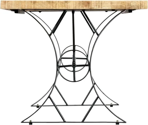 Vista 3 de Mesa de comedor clásica para pub, mesa rectangular de pub, mesa de bar, para restaurantes, bares, cafeterías, cocinas, fácil de montar, 70.9 x 35.4