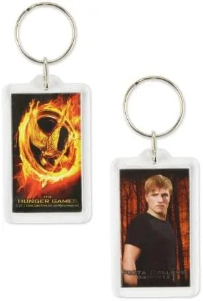 Vista 2 de Llavero Lucite de la película "Peeta" de Los Juegos del Hambre