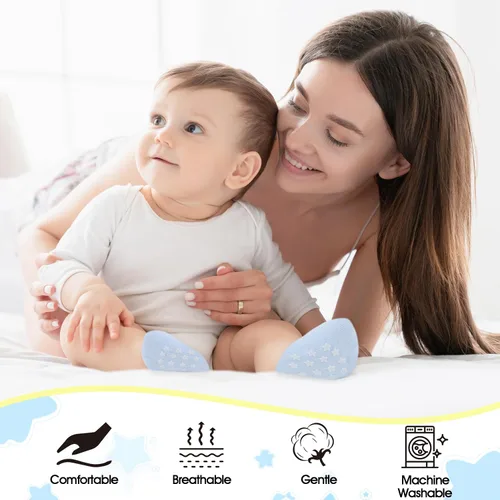 Vista 4 de 8 pares de calcetines de bebé con empuñaduras de algodón antideslizantes calcetines de caminar bonitos regalos para recién nacidos, niñas y niños