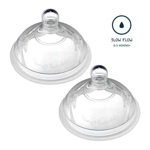Vista 2 de Tiny Twinkle Tetinas de silicona para biberón, sin bisfenol A, sin ftalatos, suministros de alimentación para biberones, suaves y fáciles