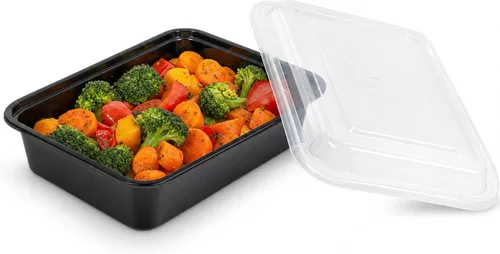 Vista 7 de Green Direct Set de loncheras / Contenedor grande de alimentos con tapa / Caja bento de 2 compartimentos, apta para microondas, congelador