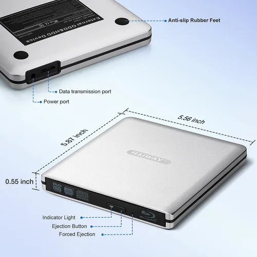 Vista 9 de Grabador externo de aluminio de Blu Ray Drive de lectura/escritura