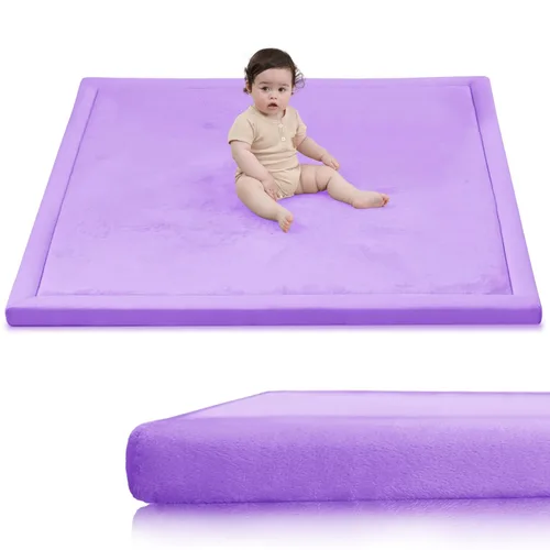 Vista 77 de Huloo Sleep - Tapete de juego para la habitación de bebés y niños pequeños, anticaídas, de espuma elástica de 1.3" de grosor, 28" x 72", terciopelo