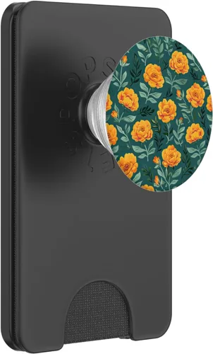 Vista 8 de Marigold Cute Flower Pattern PopSockets Adhesive PopGrip
