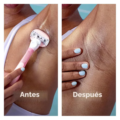 Vista 3 de Gillette Venus ComfortGlide - Rastrillo de afeitar para mujer, té blanco (1 mango + 4 cuchillas de repuesto)