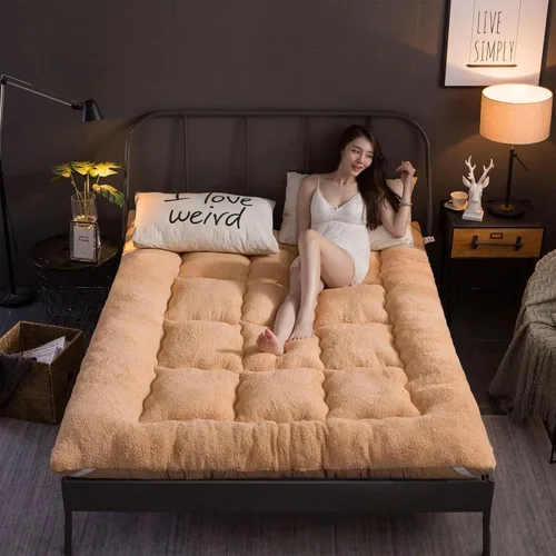 Vista 8 de Futon Furniture - Colchones tradicionales japoneses para futón, tapetes de cojín plegables de tatami, cama de dormir de 4 pulgadas de grosor