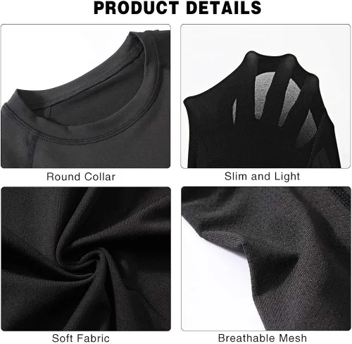 Vista 3 de MEETYOO Camisa de compresión de manga larga para hombre