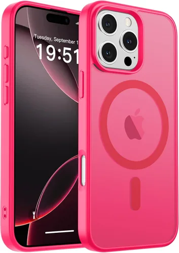 Vista 173 de zapica Funda magnética para iPhone Air, con protector de pantalla de vidrio templado, compatible con MagSafe, translúcida mate, a prueba de golpes