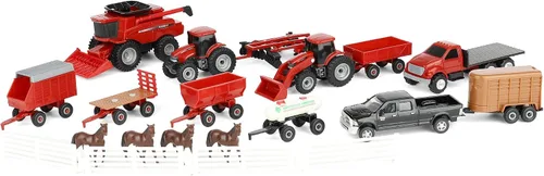 Vista 10 de ERTL 1/64 Collect N Play Case IH Harvest - Juego de 4 piezas ZFN47004