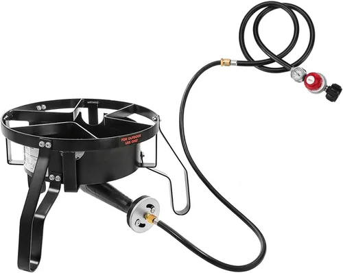 Vista 4 de WADEO Manguera de extensión de propano de 12 pies con conector hembra macho de 3/8 pulgadas, manguera larga de línea de gas de propano para parrilla
