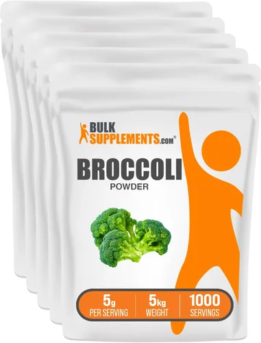 Vista 8 de BULKSUPPLEMENTS.COM Polvo de brócoli - Polvo vegetal con antioxidantes y fibra, sin gluten, vegano y sin rellenos, 0.18 oz por porción, 20 porciones
