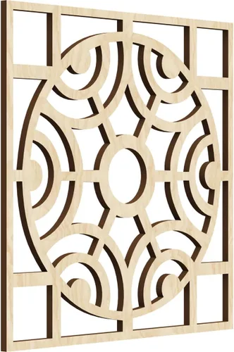 Vista 7 de Walton Paneles de pared decorativos de madera con calado, pequeños, 11 3/8 pulgadas de ancho x 11 3/8 pulgadas de alto x 1/4 pulgadas de alto, nogal
