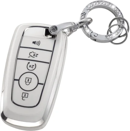 Vista 32 de YO&YOYE Funda para Llavero de TPU con Anillo para Llaves