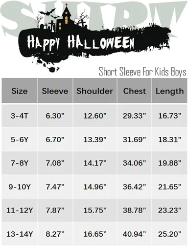 Vista 7 de MOHEZ Camisas de Halloween para niños, con botones, divertidas, calabaza, fantasma, manga corta, camisa hawaiana, vestido de fiesta para niños