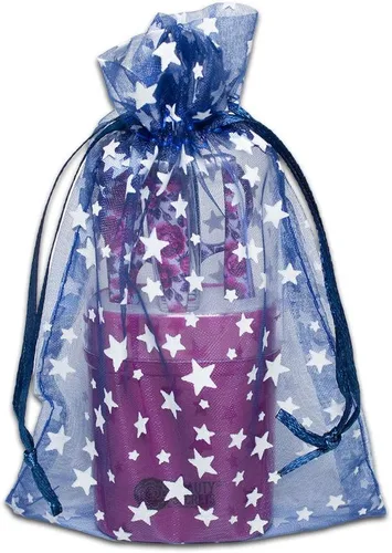 Vista 9 de The Display Guys - Paquete de 100 bolsas de regalo de organza transparente de 2 x 2.5 pulgadas con cordón