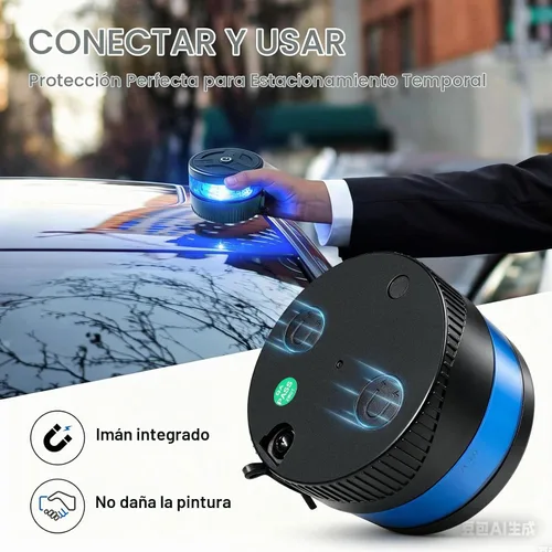 Vista 2 de NeaLia Luz de baliza inalámbrica magnética, luz estroboscópica USB-C, azul