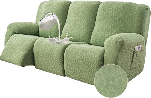 Vista 22 de Gennia Funda Impermeable para Silla Reclinable, Fundas Elásticas para Sofá Reclinable con Bolsillos, Fundas Lavables para Silla Reclinable Lazy Boy