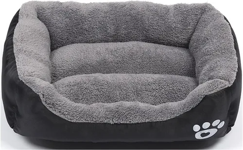 Vista 10 de Camas para perros pequeños, medianos y grandes, cama rectangular para mascotas, lavable, con estampado de leopardo, tamaño S