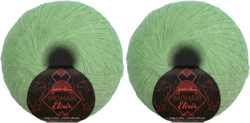 Vista 27 de JubileeYarn Mohair Elixir Yarn - 50g/Skein Baby Wool Blend - Cosmopolitan - 1 Skein
