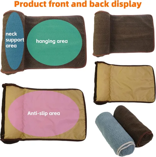Vista 7 de Almohada cervical para sillón reclinable (22 x 14 pulgadas), rollo de cuello de lana ajustable, cojín antideslizante para reposacabezas para sofá