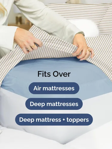 Vista 233 de Extra Deep Twin XL Sheet Set - 3 Piece College Dorm Room - White 01-Blanco
