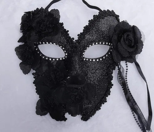 Vista 4 de Halloween masquerade Venetian Mask Costume mask Feather mask Mask Halloween Carnival party