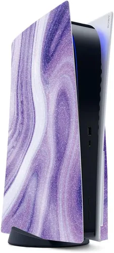 Vista 67 de MightySkins - Skin para juegos con purpurina brillante para PS5 y Playstation 5, ágata amatista, acabado duradero con purpurina de alto brillo