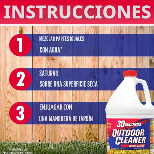Vista 3 de 30 SECONDS Limpiador de moho para exteriores y concentrado removedor de manchas 128 onzas líquidas Paquete de 2