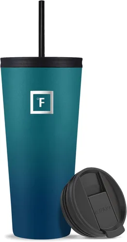 Vista 9 de IRON °FLASK Taza clásica - Botella de agua de acero inoxidable aislada al vacío, de doble pared, taza para beber, taza de viaje aislada