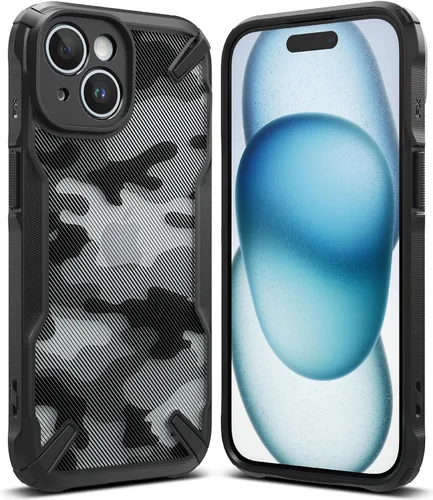 Vista 11 de Funda Ringke Fusion-X para iPhone 15 [Recortes precisos para lentes de cámara] Funda protectora a prueba de golpes de amortiguación pesada de ajuste