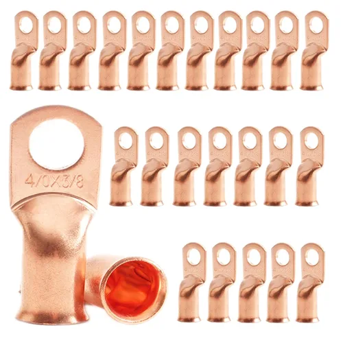Vista 36 de 25 piezas de terminales de anillo de 1/0 AWG-1/2 (M12), terminales de anillo, conectores de terminal, terminales de cable resistentes, terminales