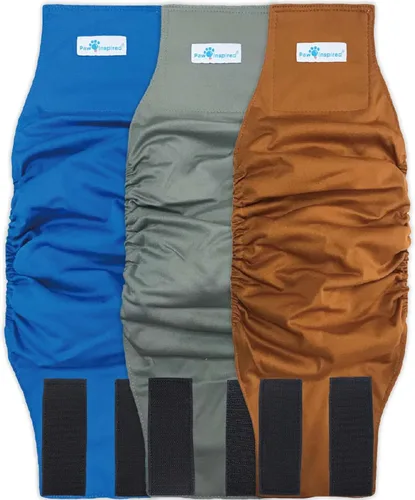 Vista 16 de Paw Inspired Banda para el vientre para perro macho, lavable, forro negro, talla XS, 3