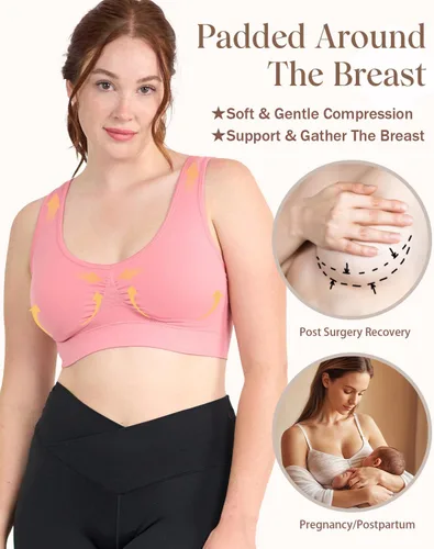 Vista 31 de Coobie Brasier sin costuras de cobertura completa para mujer con acolchado extraíble para mayor comodidad