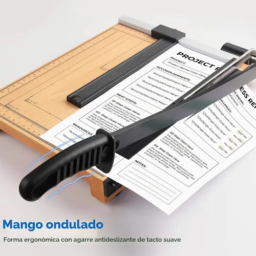 Vista 7 de MROCO - Cortador de papel de guillotina resistente y recortadora de papel, longitud de corte de 12 pulgadas